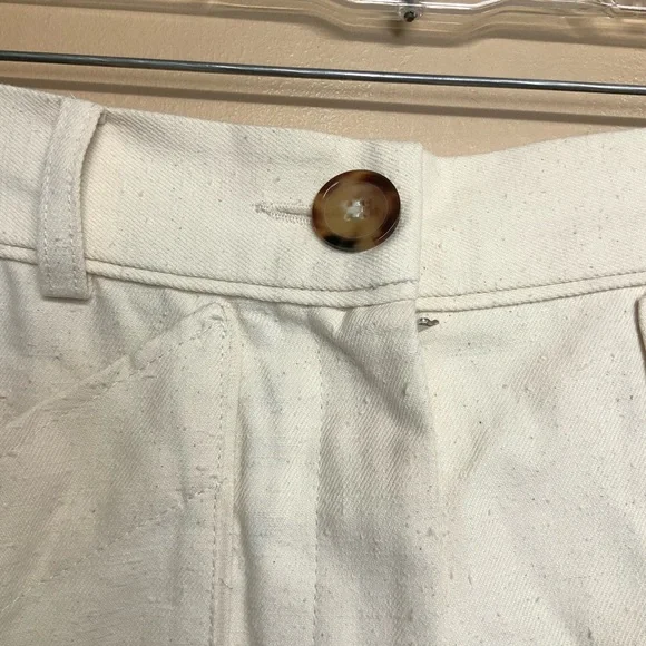 Sezane Alberello Ecru Shorts FR 42 Size 10  New - Picture 11 of 12